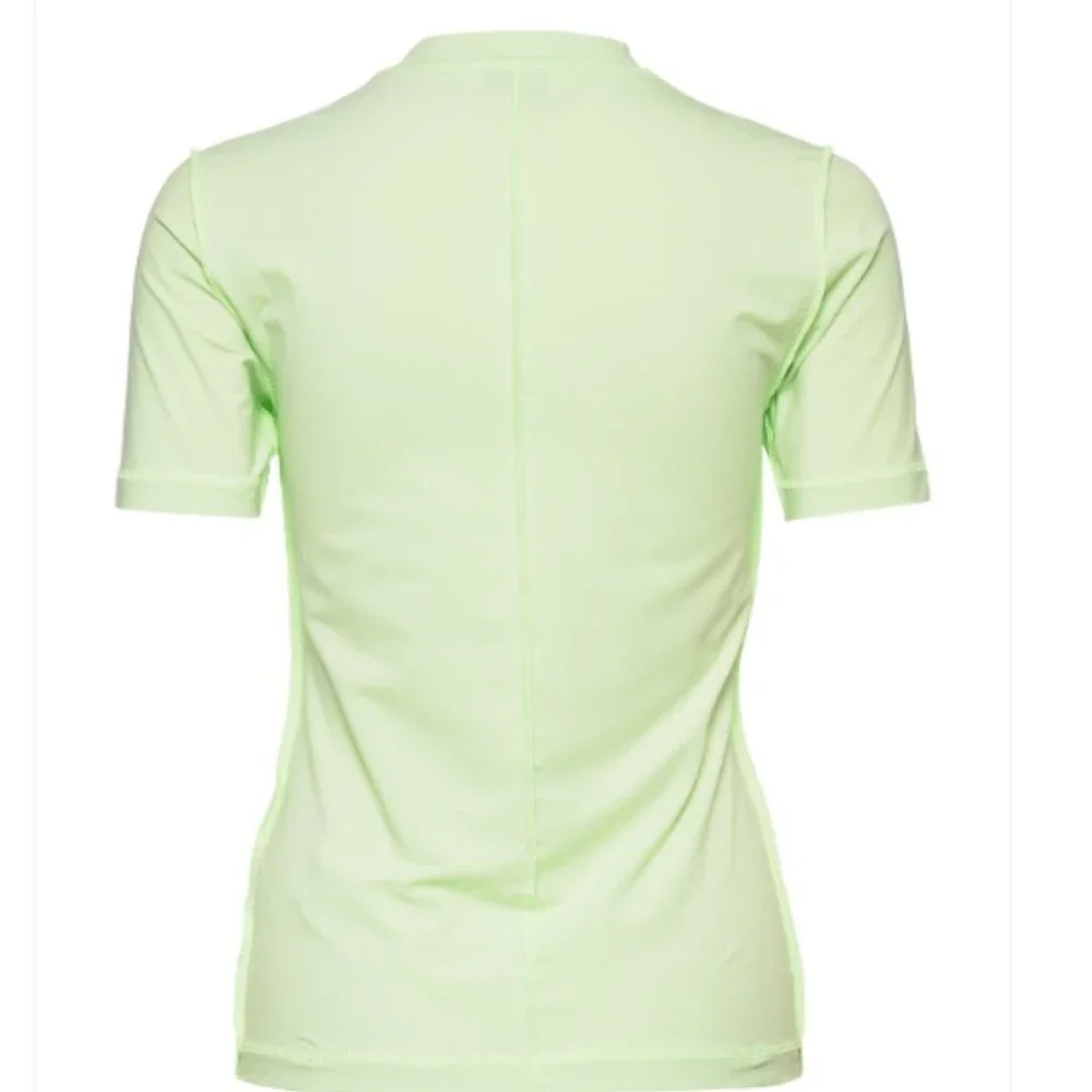Ganni Light Stretch Jersey T Shirt Top Light Patina Green Sz L - Picture 2 of 7